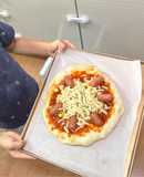 Pizza tôm và xúc xích phô mai 🧀