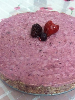Una foto de Cheesecake crudivegano