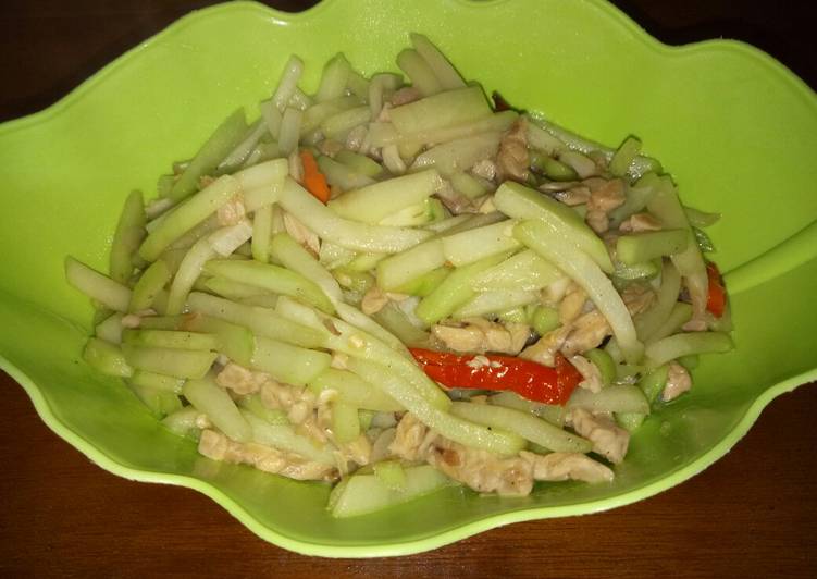 Tumis labu tempe