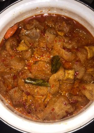 Foto resep Sambal krecek kerupuk kulit + tahu