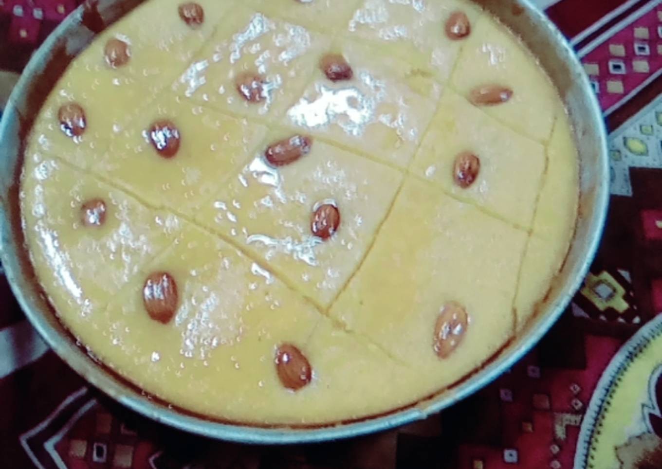 Arabic basbousa cake