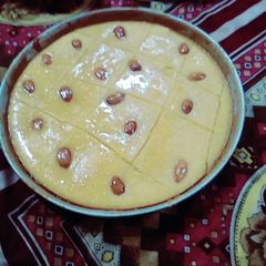 A picture of Arabic basbousa cake.
