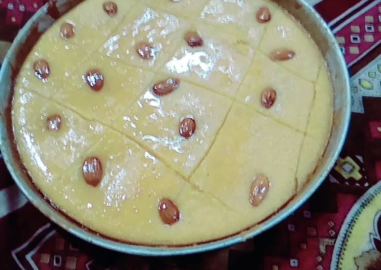Arabic basbousa cake
