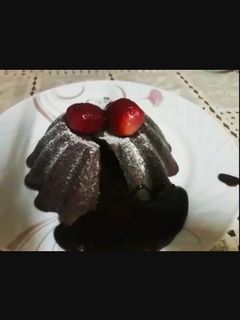 صورة لوصفة مولتن كيك 😋💙