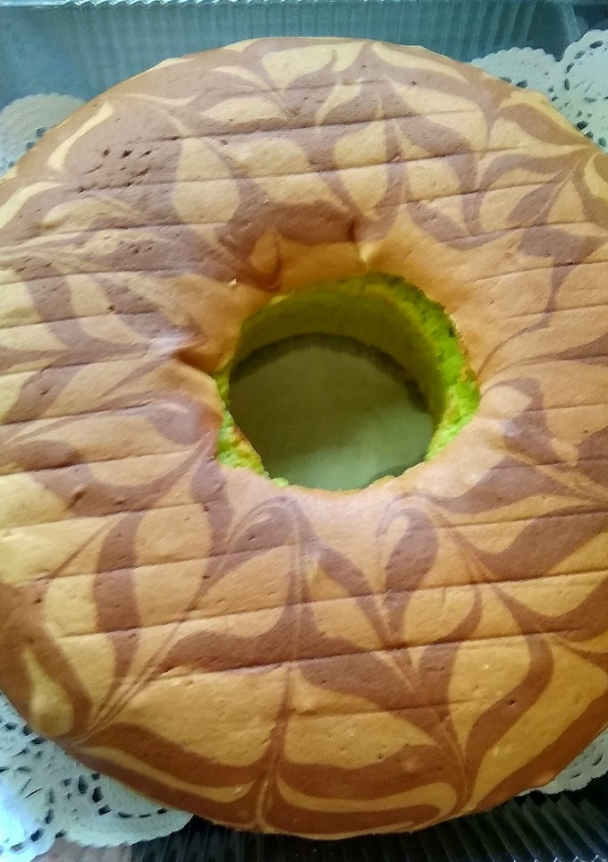 Foto resep Bolu pandan aka bolu kecebong kocok all in one