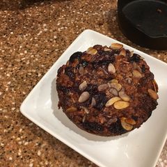 A picture of Cherry Almond Skillet crumble.