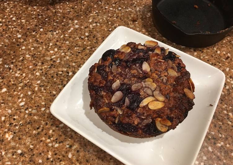 Cherry Almond Skillet crumble