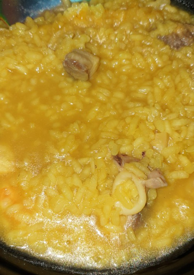 Una foto de Arroz caldoso de pescado