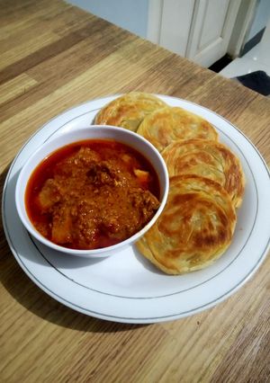 Foto resep Roti canai karih ayam rempah"yg mengoda selera