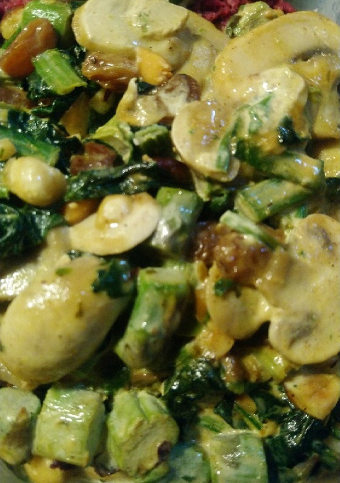 Una foto de Espinacas y cuscús al curry