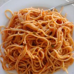 A picture of Fried Spaghetti/ Pasta.