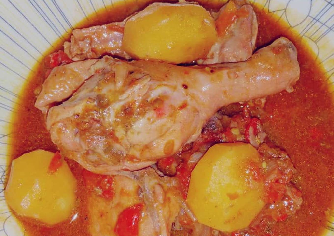 Chicken and potato pepper soup