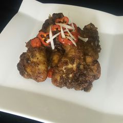 A picture of Honey glazed BBQ chicken.