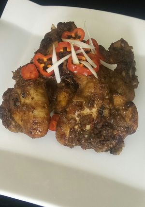 A picture of Honey glazed BBQ chicken.