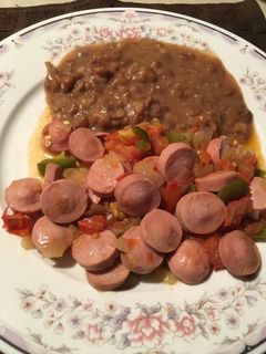 Una foto de Salchichas a la mexicana