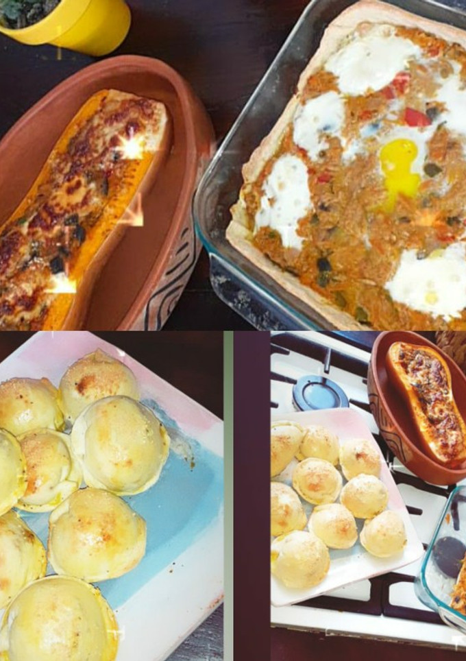 Una foto de Zapallo Relleno, tarta y empanadas