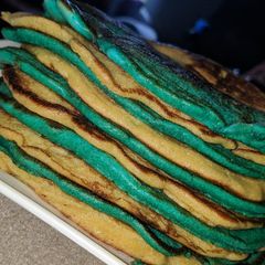 A picture of Coloured pan cake.