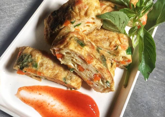 Rolled Omelette (Telur dadar gulung khas korea)