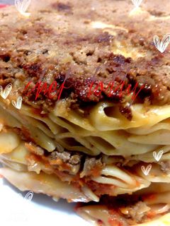 صورة لوصفة طاجن مكرونه باللحمه المفرومه بكل تكاته 🥣😍 اطعم من المحلات وتحدي