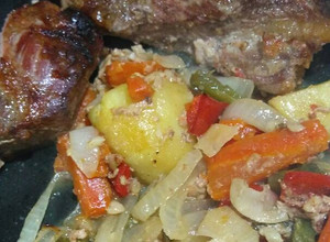 Una foto de Tapa de asado a la leche con papas en horno