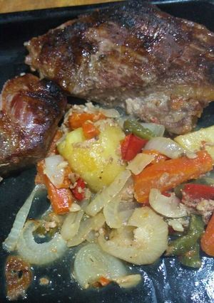 Una foto de Tapa de asado a la leche con papas en horno