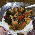 Ayam Jamur Lada Hitam dengan Saori