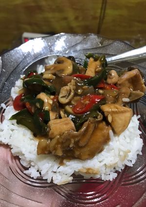 Foto resep Ayam Jamur Lada Hitam dengan Saori