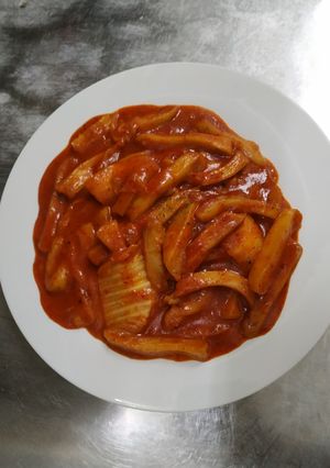 韓式辣炒甜不辣 的食譜成品照片