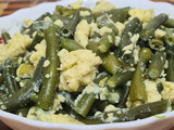 Тушеная стручковая фасоль с яйцами!