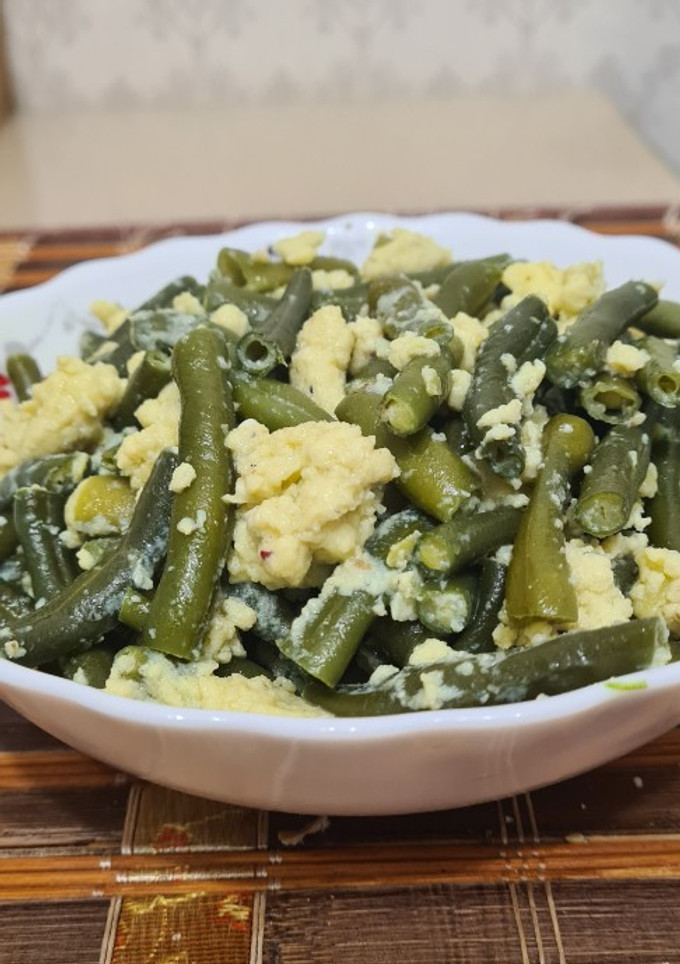 Фото Тушеная стручковая фасоль с яйцами!.