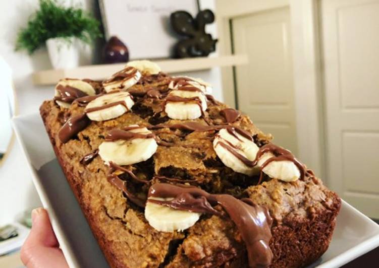 Steps to Cook Perfect Healthy-ish Nutella Peanut Butter Banana Bread