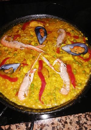 Una foto de Arroz con marisco