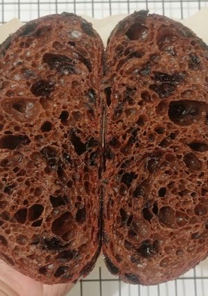 Foto resep Double Chocolate Sourdough Bread (Oven Tangkring)