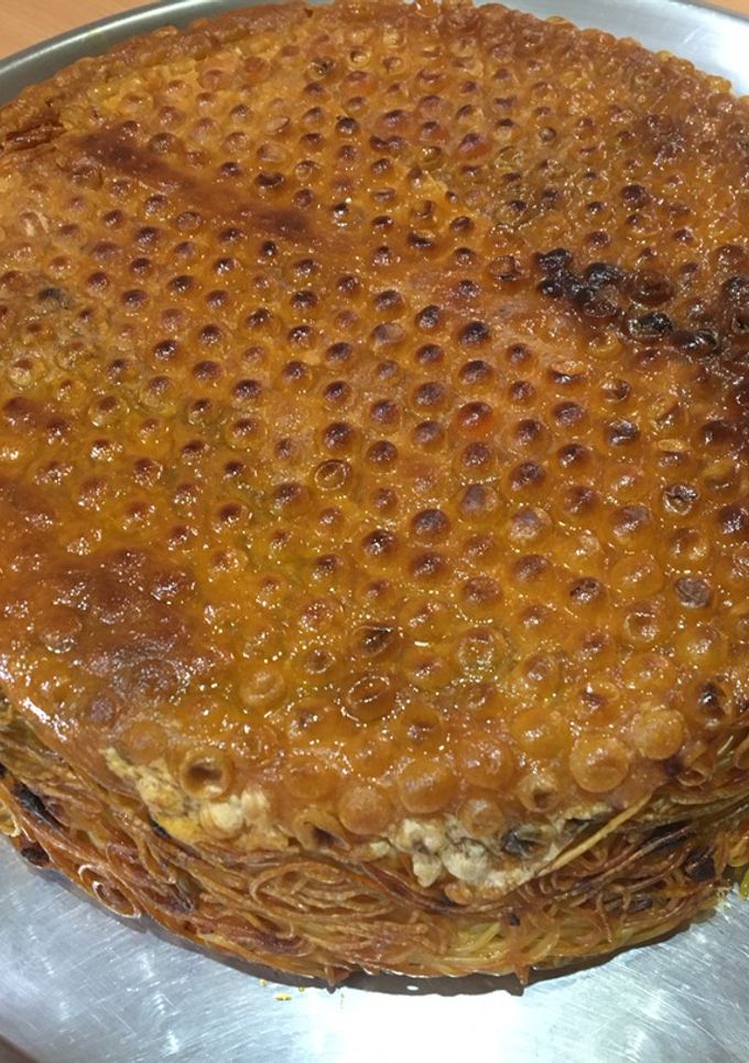 عکسی از دستور ماکارونی خوشمزه من با ته دیگ نان😋