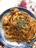 Spaghetti tomato chicken