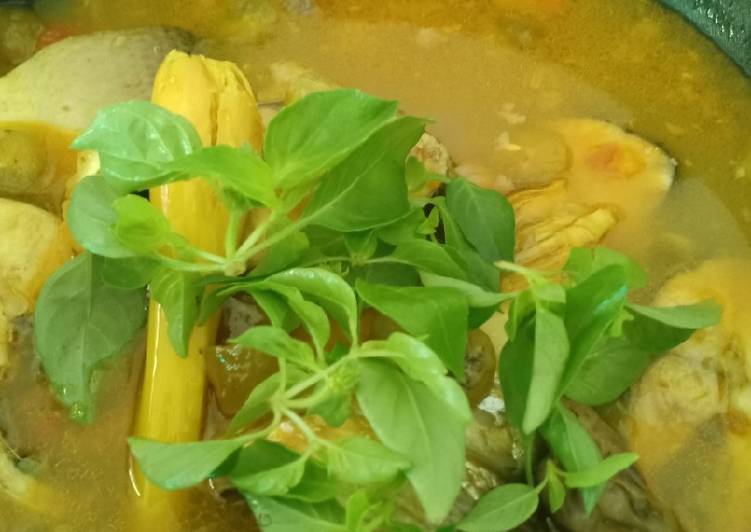 Proses Menyiapkan Bandeng kuah asem segar Lezat