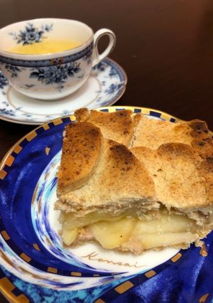 Una foto de Pastel de manzana americano Japonés American Apple Pai 🇺🇾🇯🇵 アメリカンアップルパイ