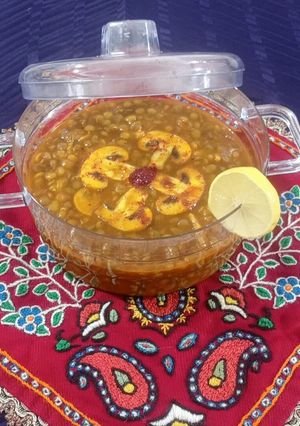 عکسی از دستور سوپ عدس و گوشت وقارچ😋