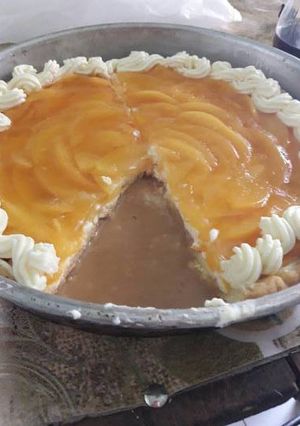Una foto de Tarta de durazno