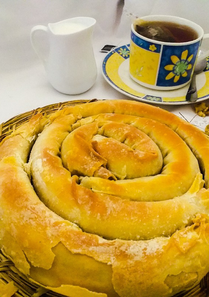 Una foto de Rollo de manzana y Canela y frutos secos