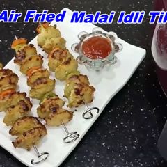 A picture of Air Fried idli malai tikka.