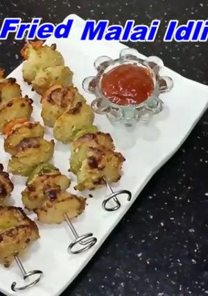 A picture of Air Fried idli malai tikka.