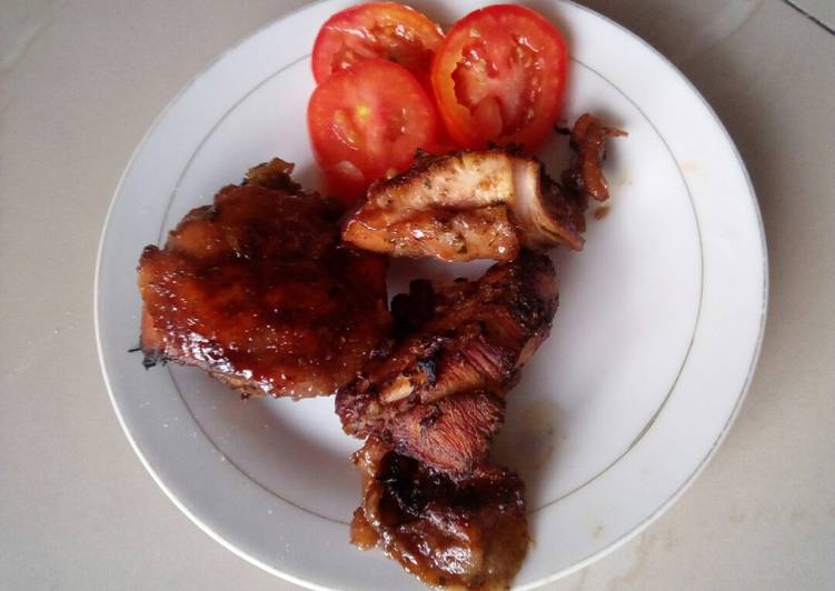 Recipe of Ultimate Oven baked and grilled chicken #AuthorMarathon #Meatrecipe