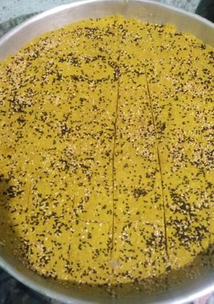 صورة لوصفة طريقه عمل المحوجه (اللقمه الصفراء) 😋