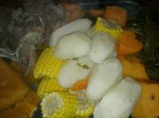 Una foto de carne falda