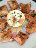 Crispy khasta vegetable aloo puff patties for iftar