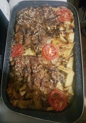 صورة لوصفة صينية لحمه البطاطا