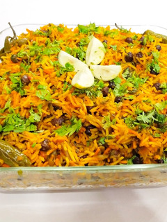 A picture of Spicy Achari ChanaBiryani.