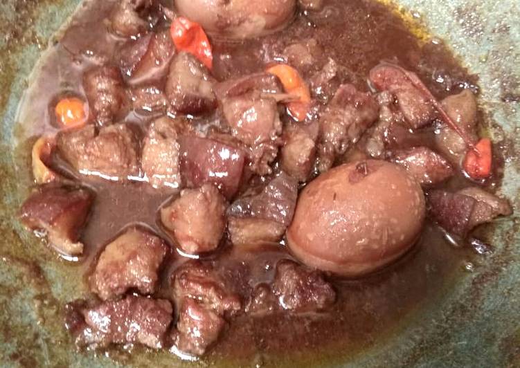 Cara Gampang Membuat Babi kecap telur ayam Anti Gagal