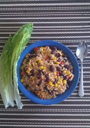 VEGÁN egybefőtt babos rizs recept fotója
